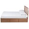 Baxton Studio Piera Modern Ash Walnut Brown Finished Wood Full Size 3-Drawer Storage Bed 175-9422-9620-Zoro - alternate 6